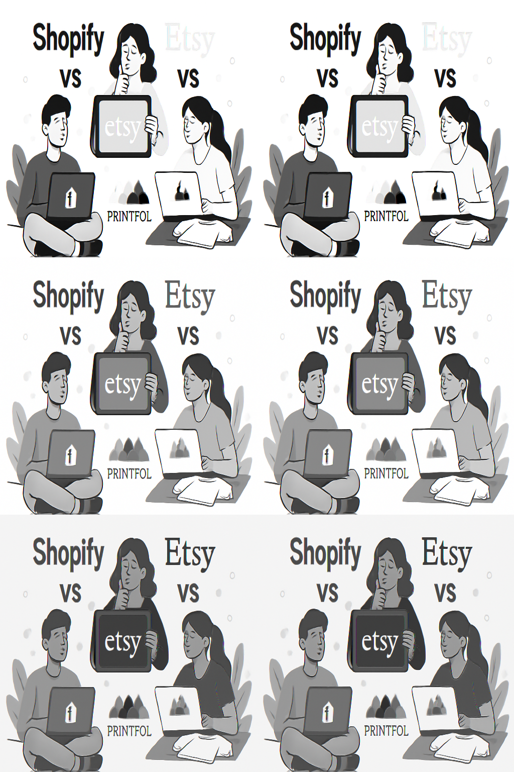 Comparing Print on Demand Platforms: Shopify vs. Etsy vs. Printful