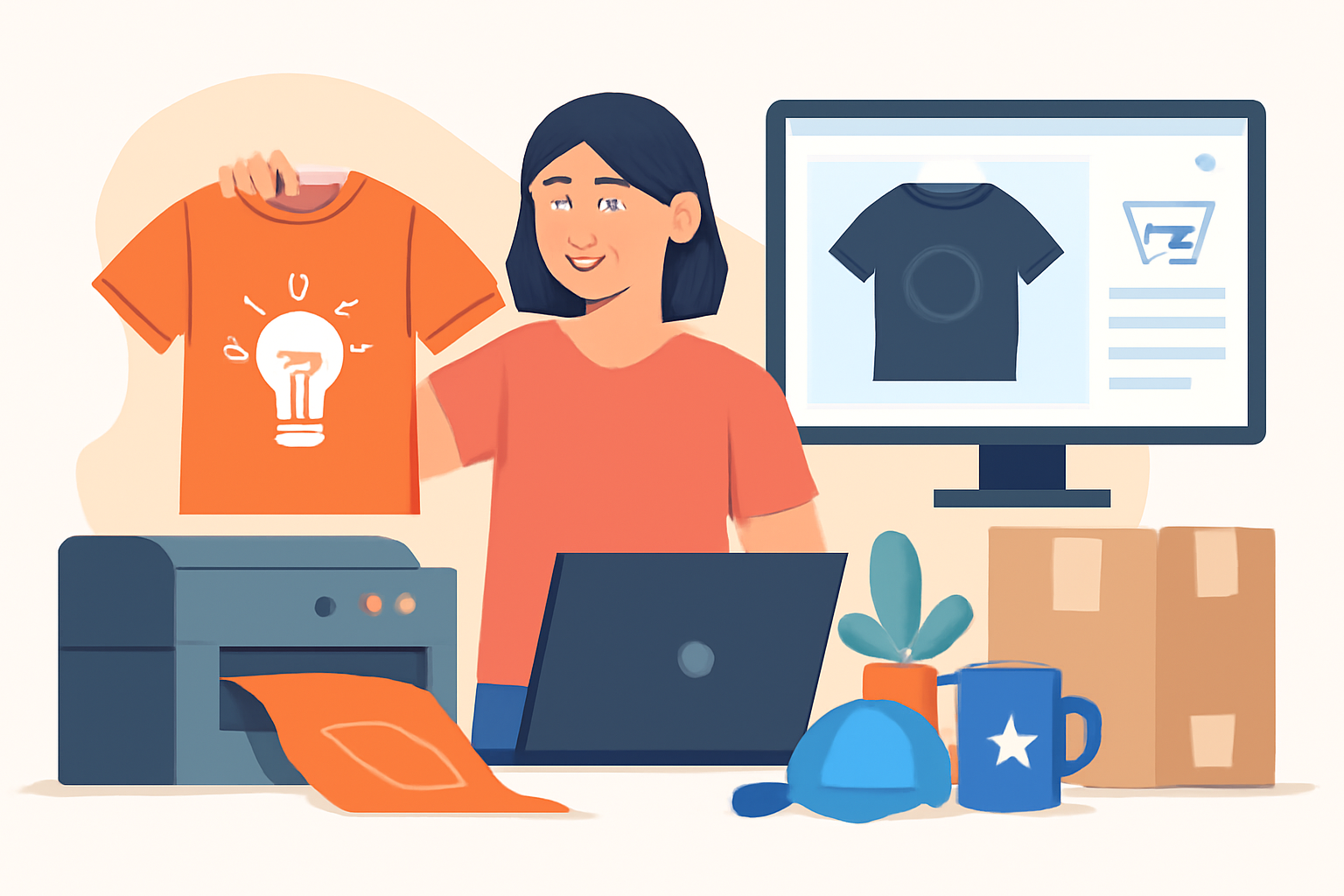 Using Print on Demand for Custom Merchandise When You Want to Start a Small Business