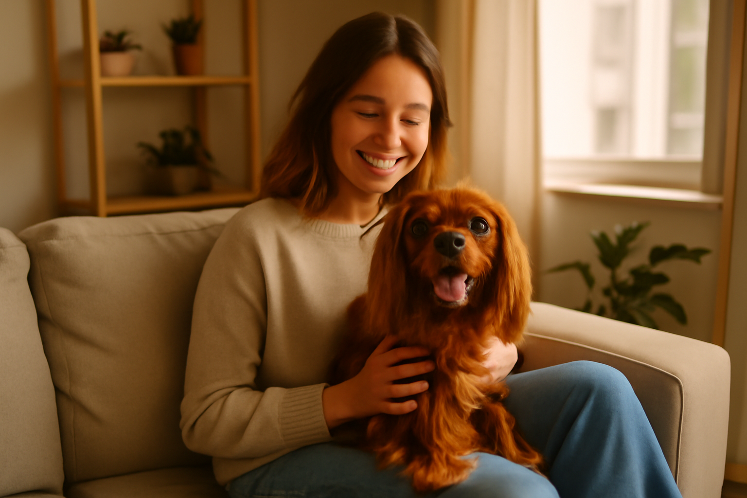 Living Happily with a Ruby Cavalier King Charles Spaniel in a Small Apartment