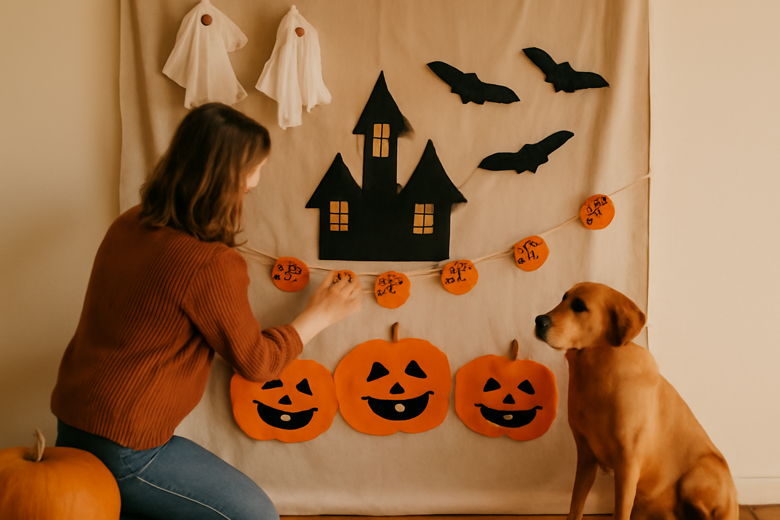 Step-by-Step Guide to Creating a Halloween-Themed Pet Photo Backdrop