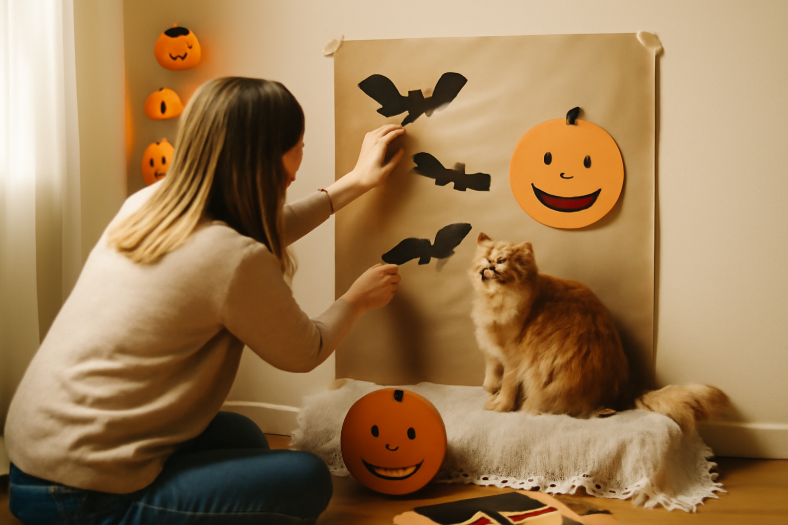 Step-by-Step Guide to Creating a Halloween-Themed Pet Photo Backdrop