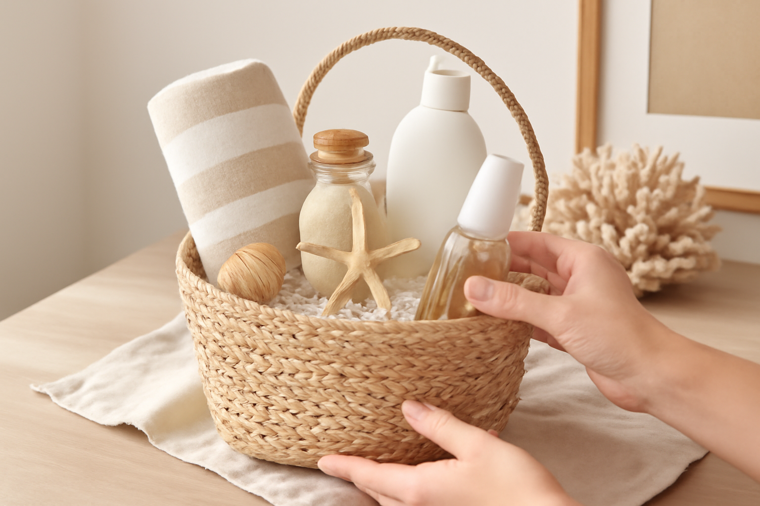 Step-by-Step Guide to Creating a Beach-Themed Gift Basket